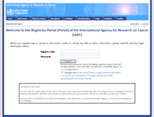 Tablet Screenshot of cinportal.iarc.fr