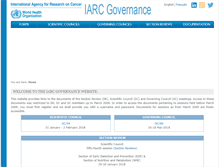 Tablet Screenshot of governance.iarc.fr